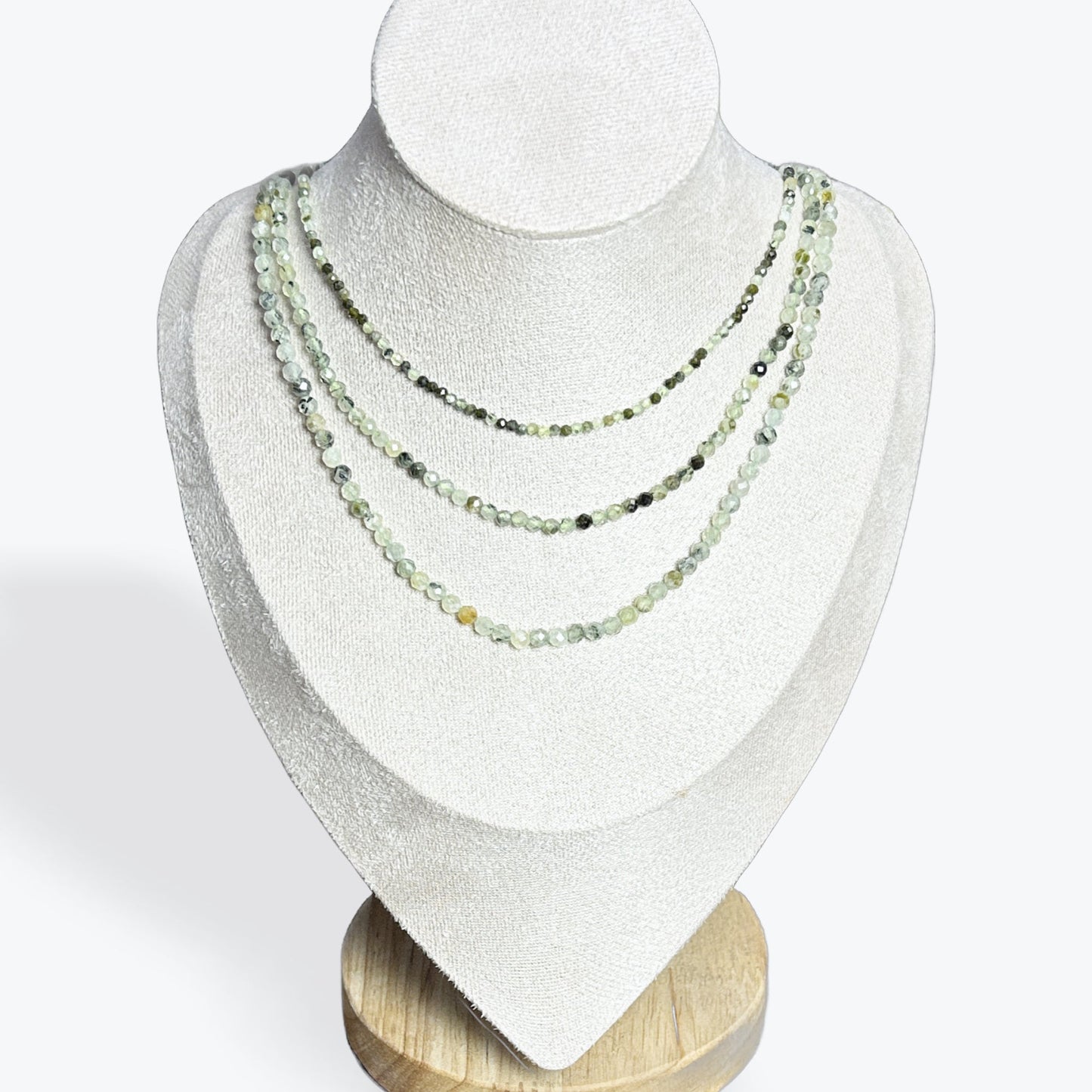 Collier Prehnite Facetté - 4