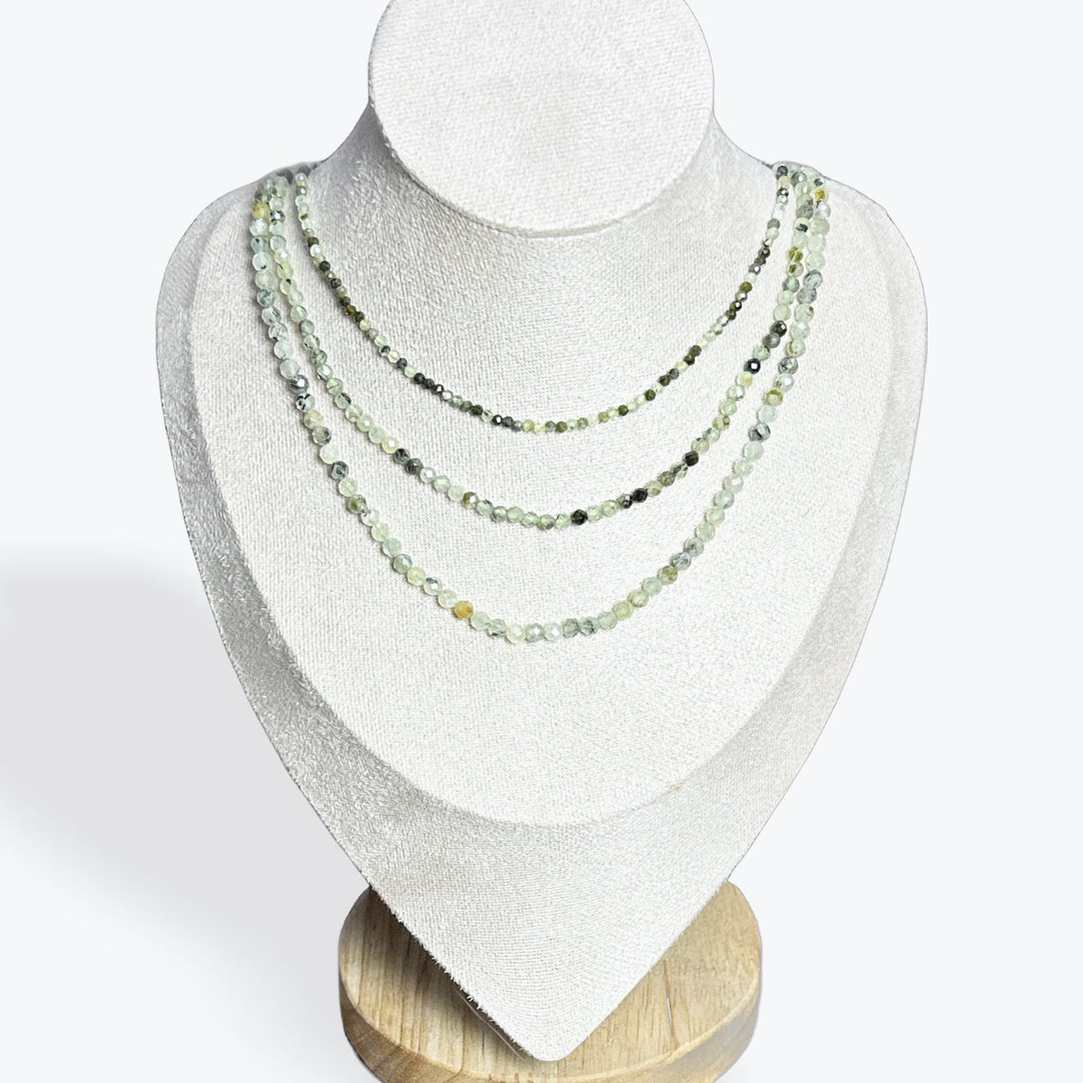 Collier Prehnite Facetté - 4