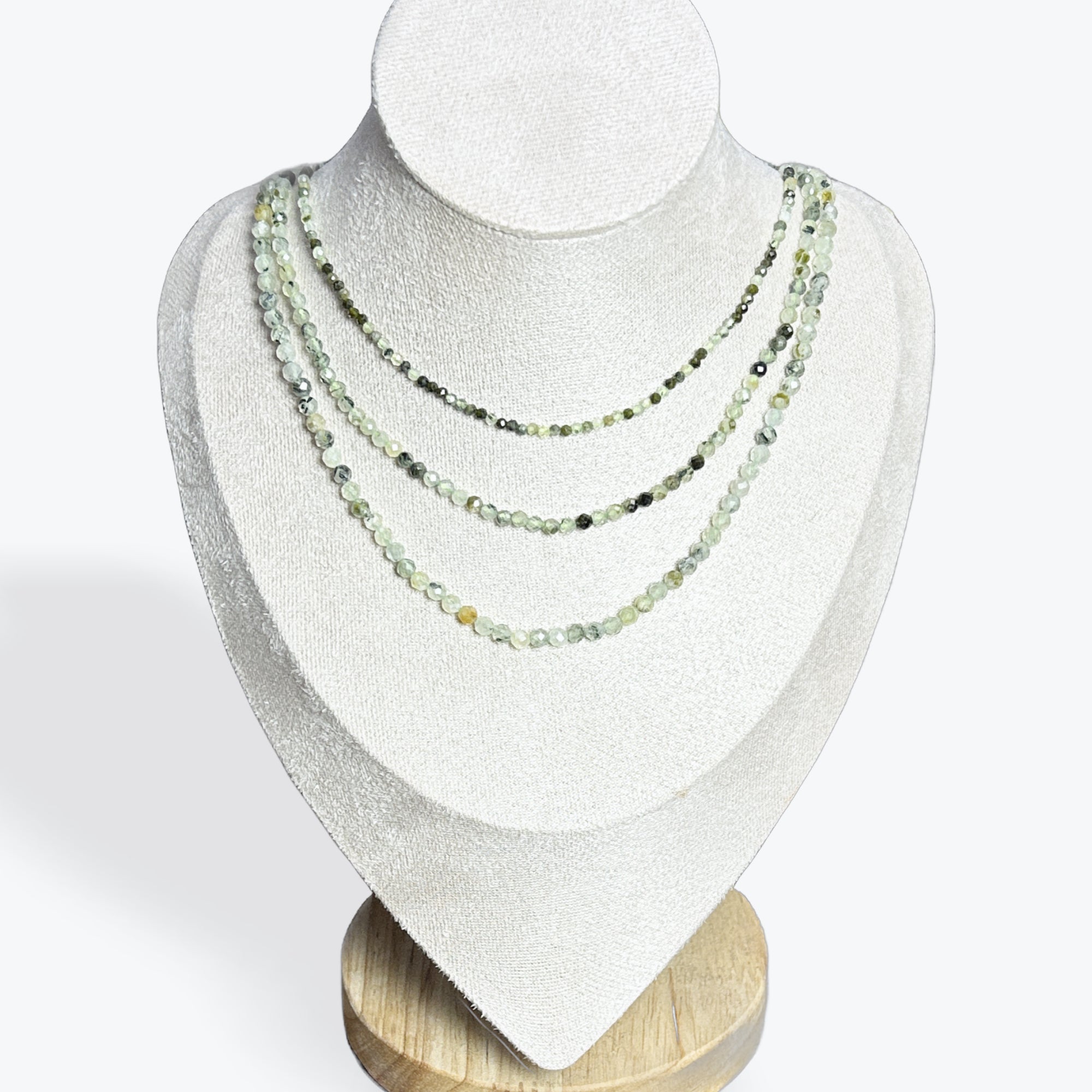 Collier Prehnite Facetté - 4