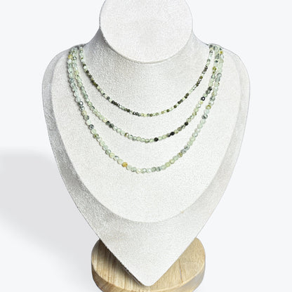 Collier Prehnite Facetté - 4