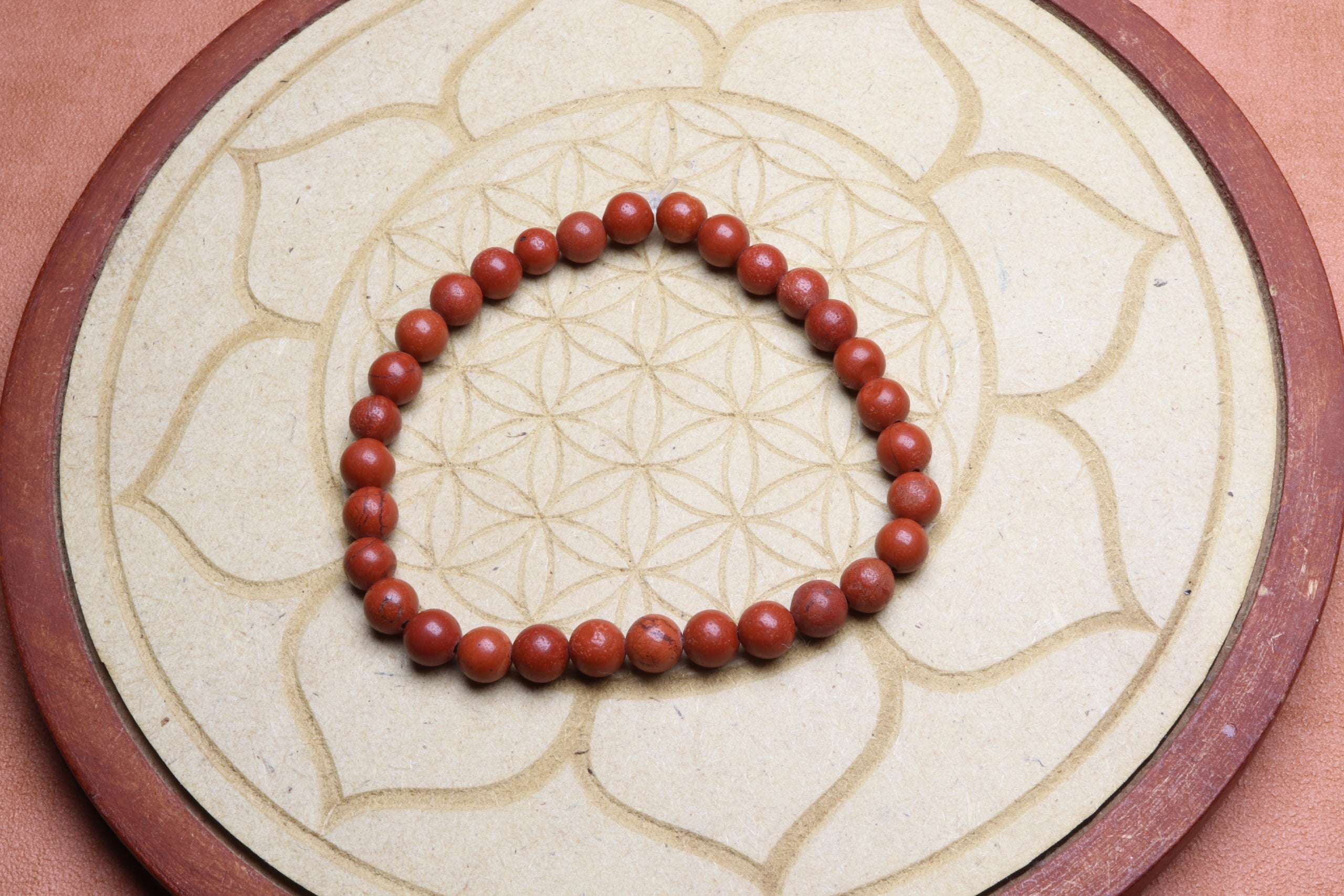 Bracelet en Jaspe Rouge - Stabilité et Protection 6mm