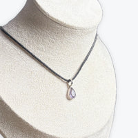 Pendentif Amethyste goutte | sertis clos Argent 925