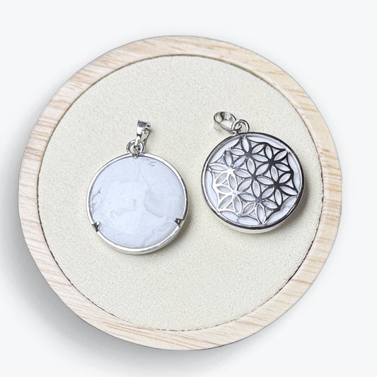 Pendentif Fleur De Vie Howlite