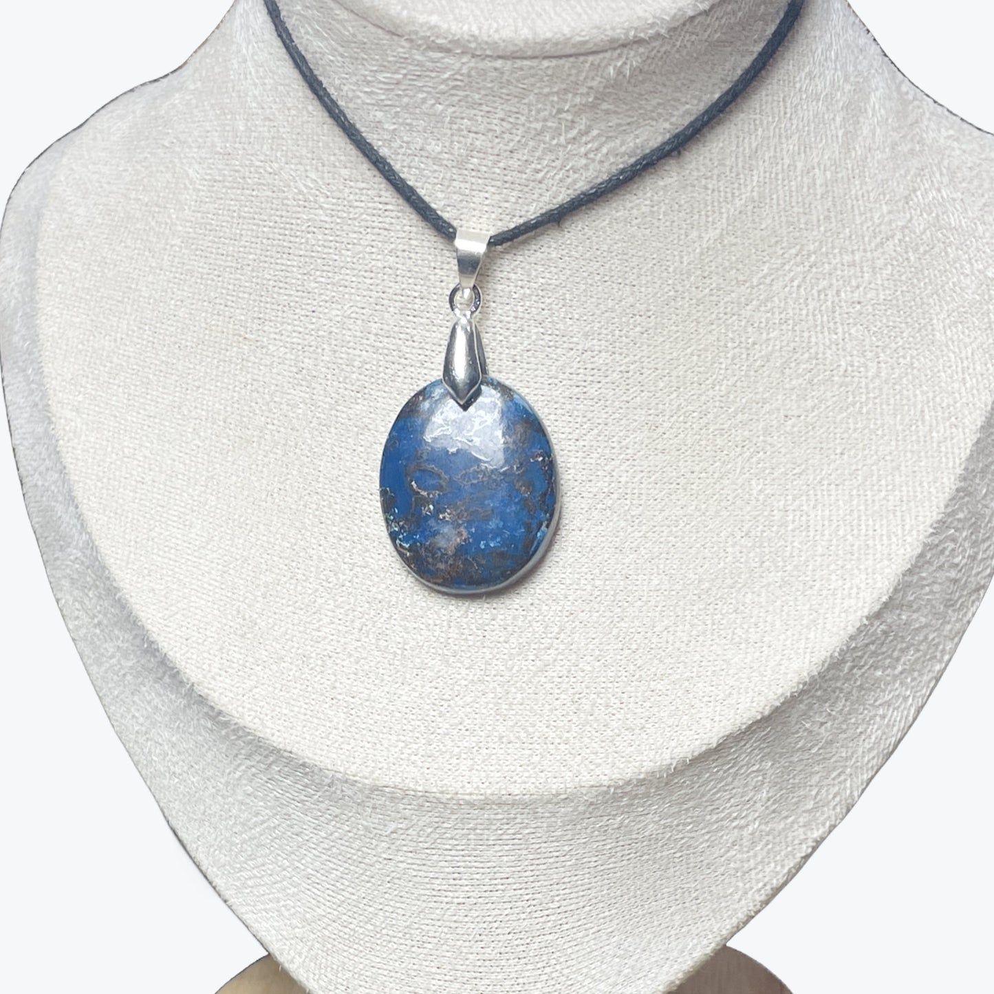 Pendentif Azurite ovale
