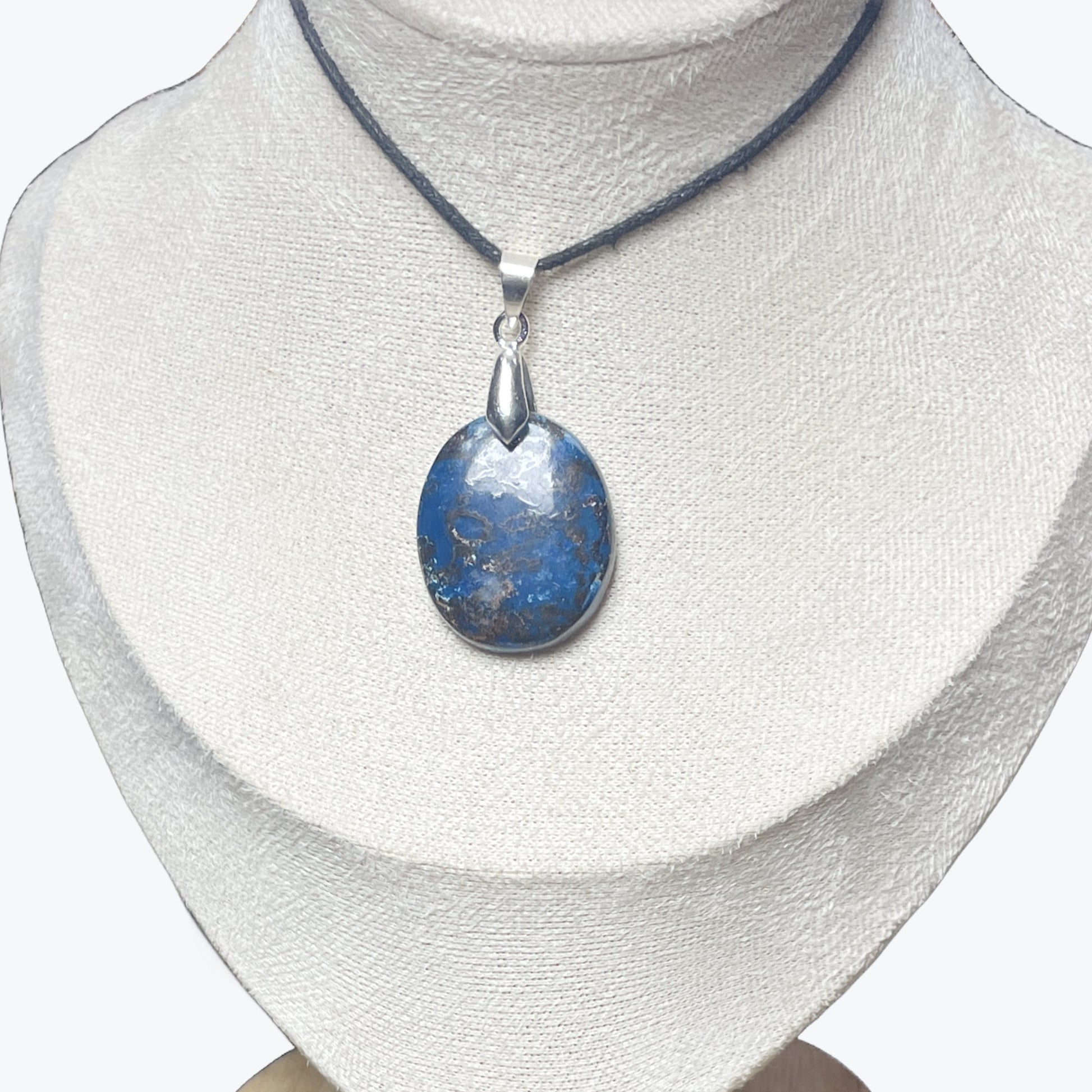 Pendentif Azurite ovale