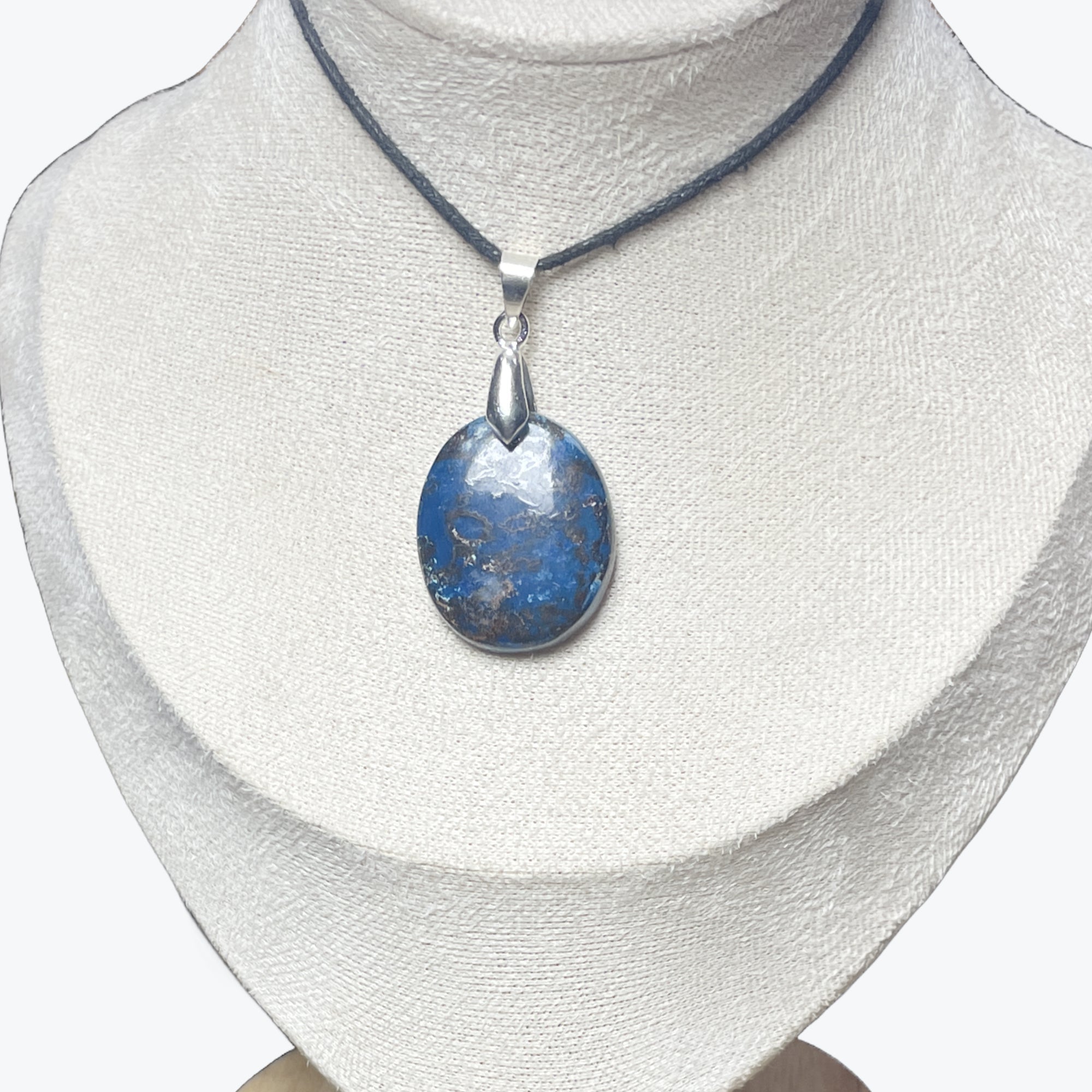 Pendentif Azurite ovale