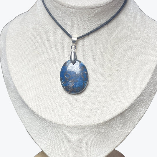 Pendentif Azurite ovale