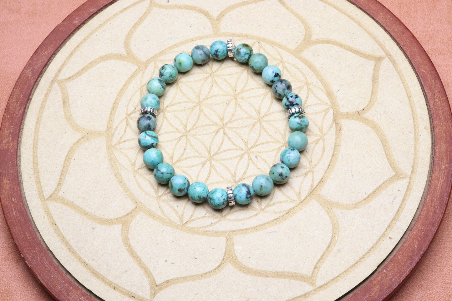 Bracelet en Turquoise Africaine - Évolution et Équilibre 6mm