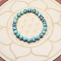 Bracelet Turquoise Naturelle Stabilisée 6mm