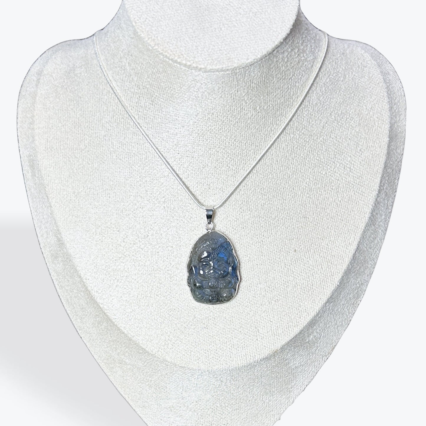 Pendentif Labradorite Ganesh Sertis Clos - 3