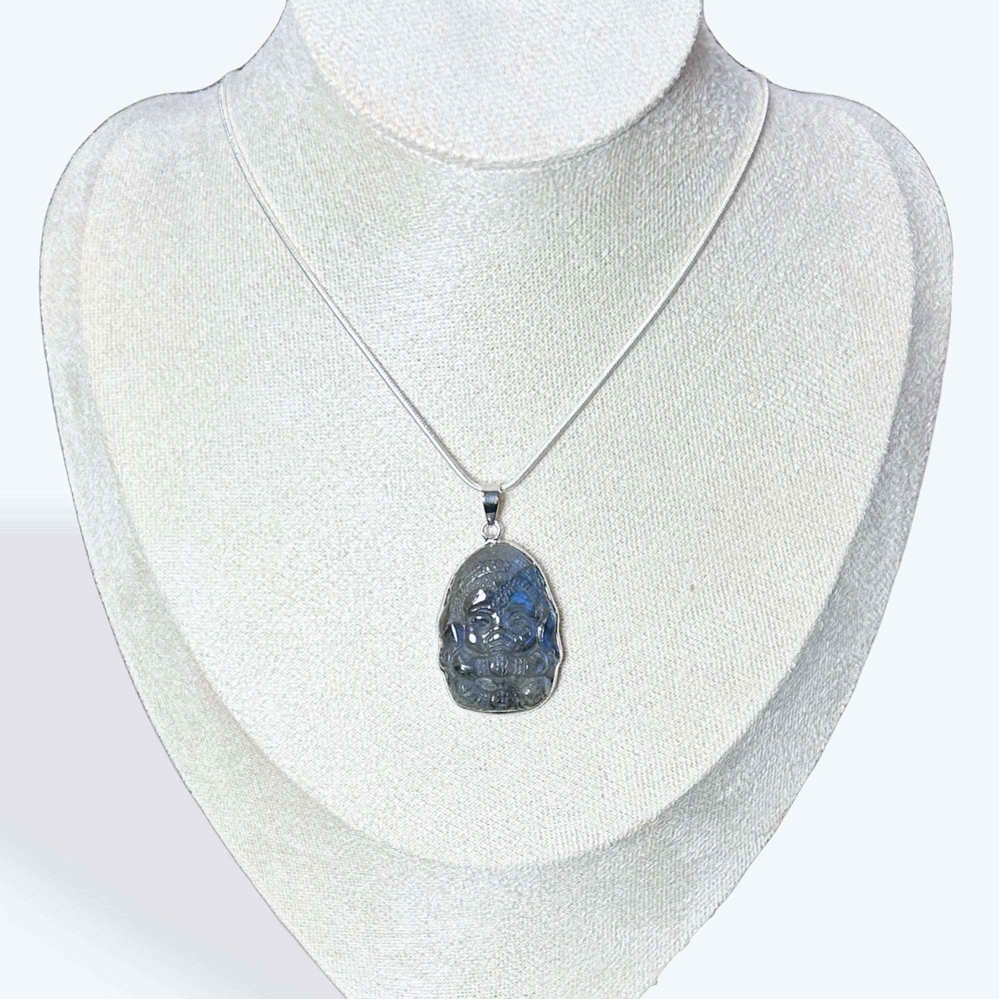 Pendentif Labradorite Ganesh Sertis Clos - 3