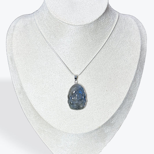 Pendentif Labradorite en Ganesh Sertis clos