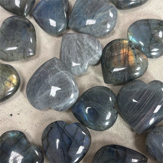 Coeur en Labradorite de Madagascar - 3x3 cm
