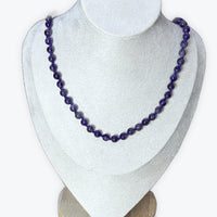 Collier Amethyste | 6mm Fermoir Acier Inoxydable