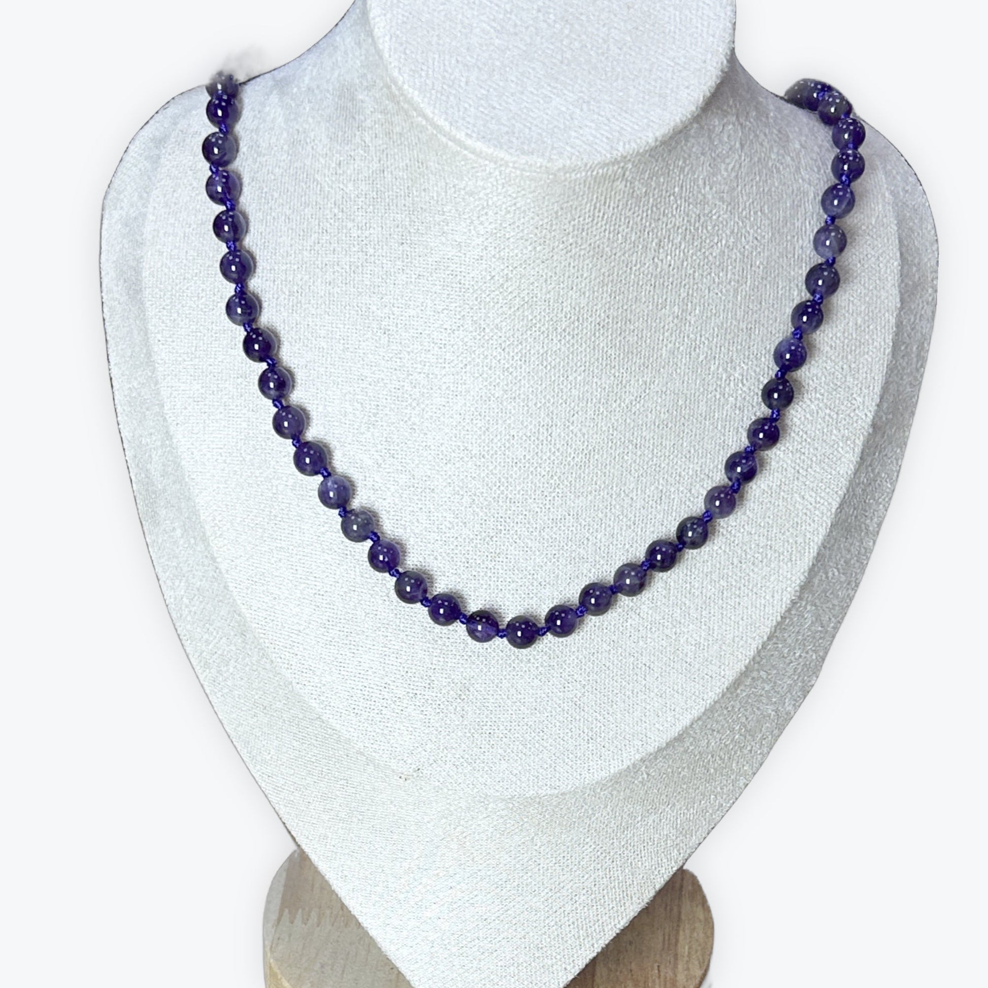 Collier Amethyste | 6mm Fermoir Acier Inoxydable