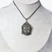 Pendentif Tête de Boudhaa en Obsidienne Dorée