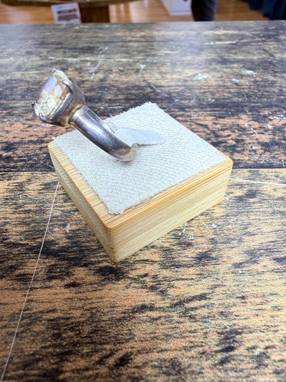 Bague citrine rectangulaire - taille ajustable
