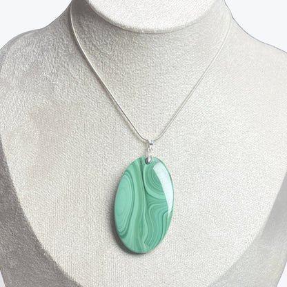 Pendentif Malachite Cabochon