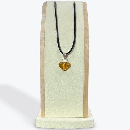 Pendentif Ambre coeur – photo 2