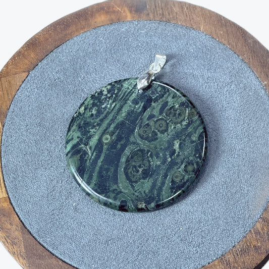 Pendentif Jaspe Kambaba rond 4cm