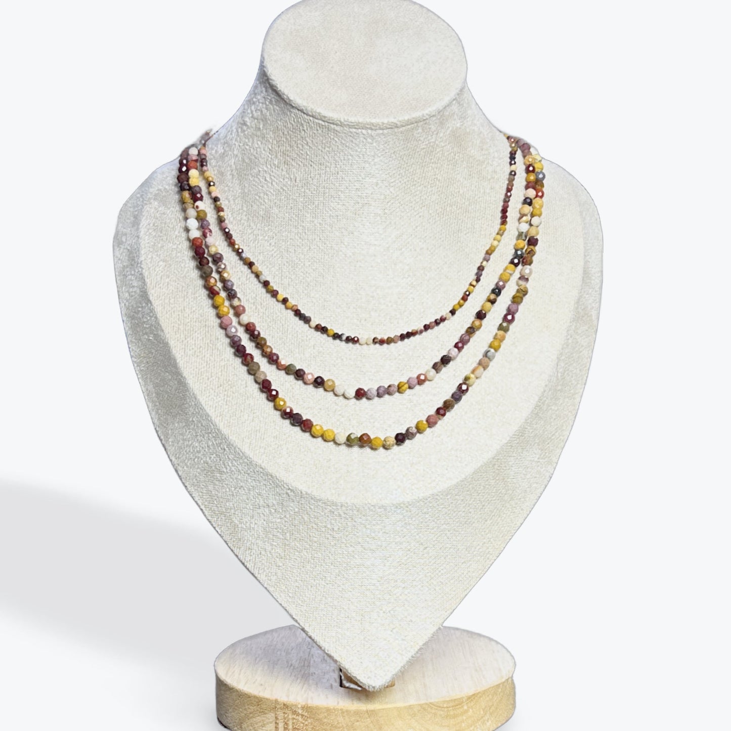 Collier Jaspe Mokaite facetté