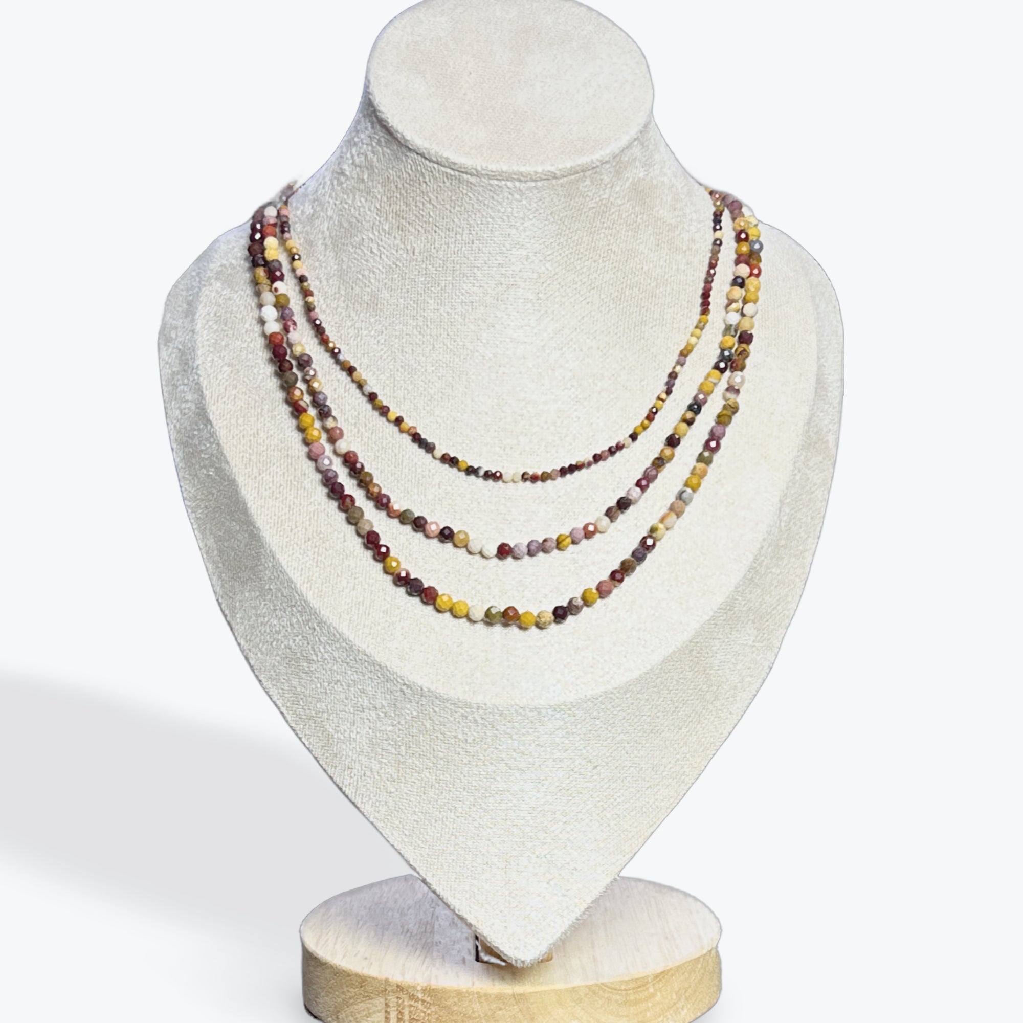 Collier Jaspe Mokaite facetté