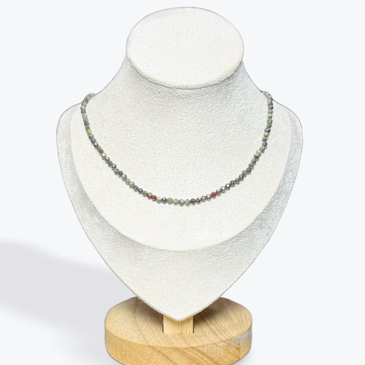 Collier Jaspe Sang de Dragon Facetté - 6