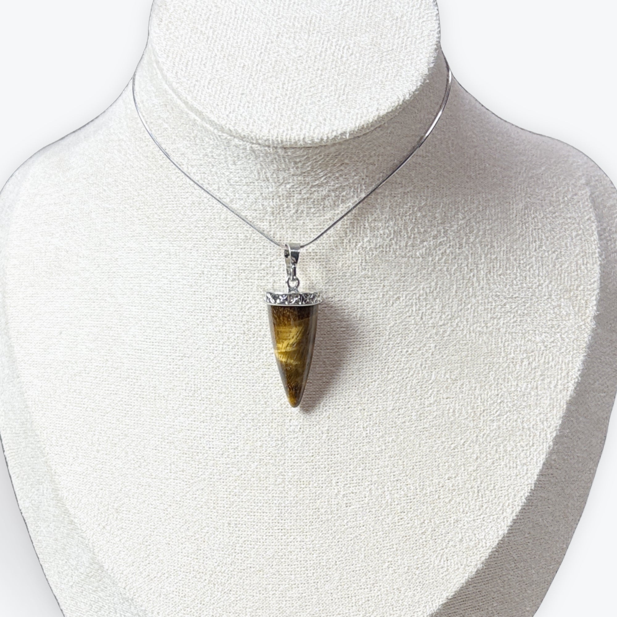 Pendentif Dent en Oeil de tigre