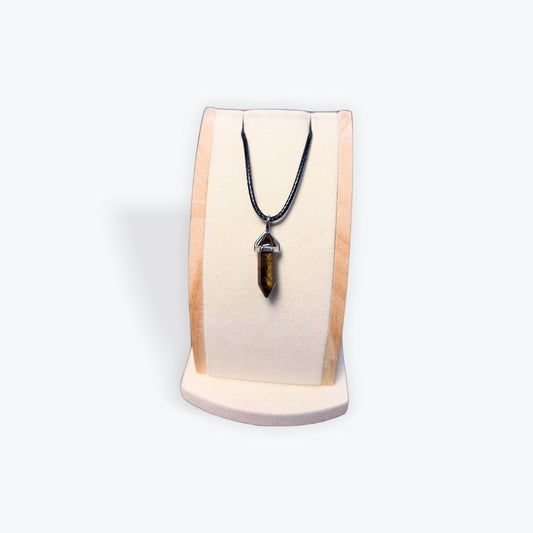 Pendentif pointe oeil de tigre - 2