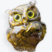 Hibou Gardien de la Sagesse en Résine & Pierre Oeil de Tigre Fait Main | Décoration de Maison en Pierre Naturelle Porte-Bonheur