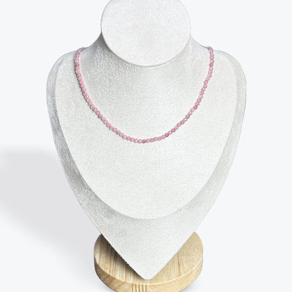 Collier Quartz Strawberry Facetté – photo 3