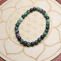 Bracelet en Rubis sur Zoïsite - Passion et Vitalité 6mm