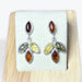 Boucle d'oreilles triple couleur ambre et Argent 925