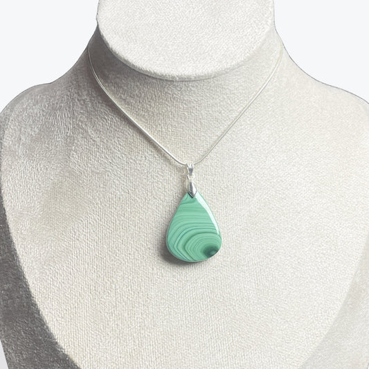 Pendentif Malachite Goutte — 3 à 5 cm