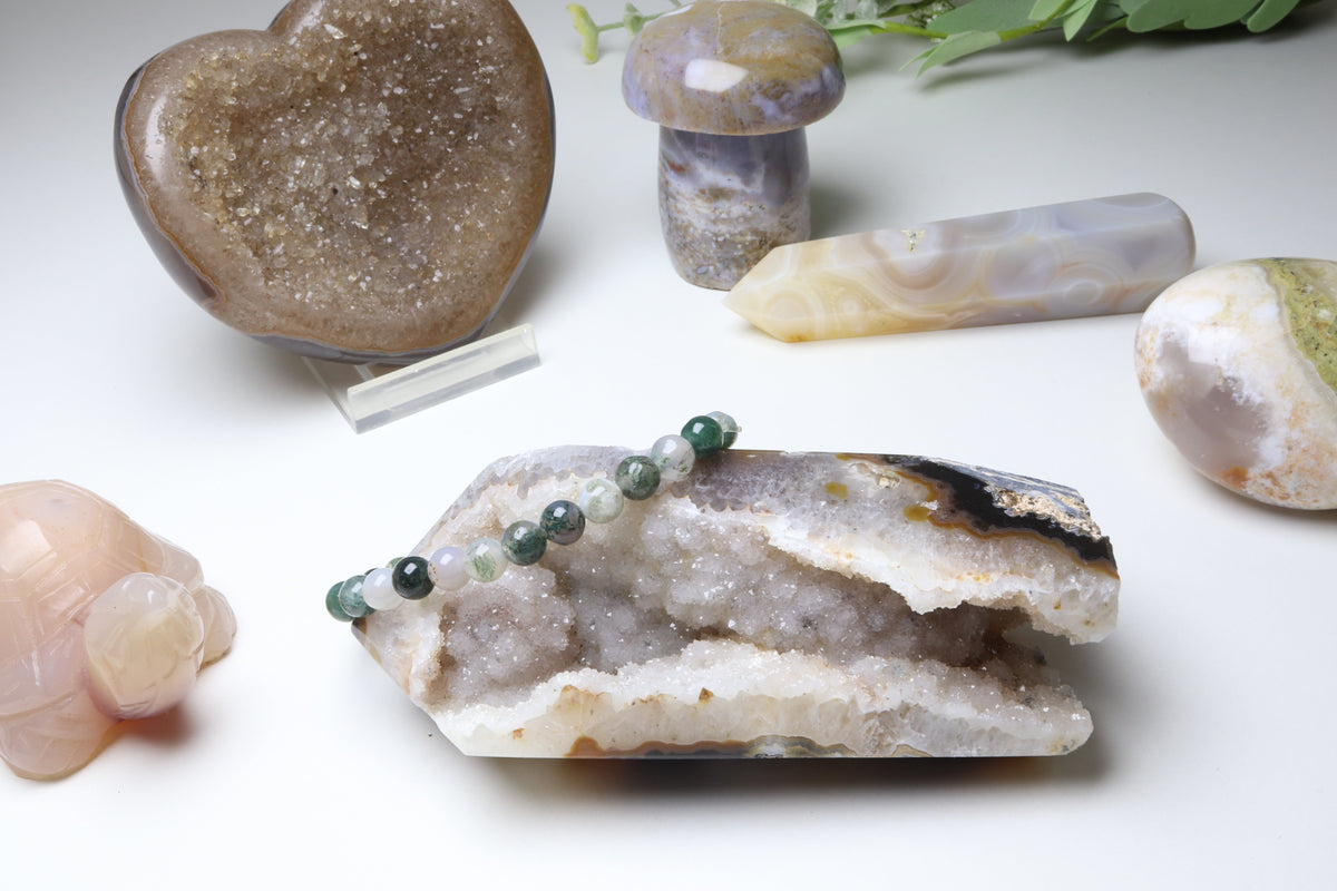 Bracelet Agate Mousse 6 mm