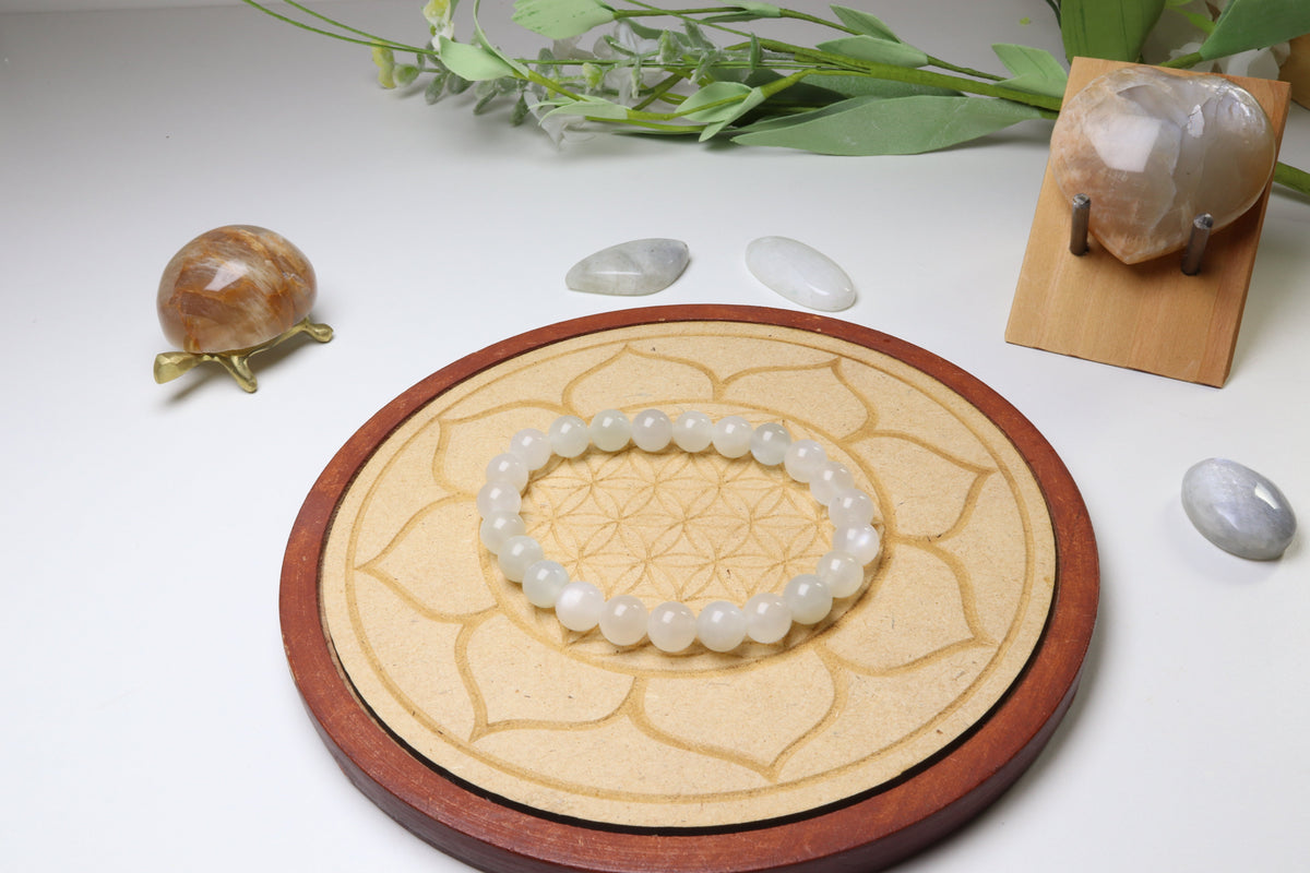 Bracelet Pierre de Lune Blanche