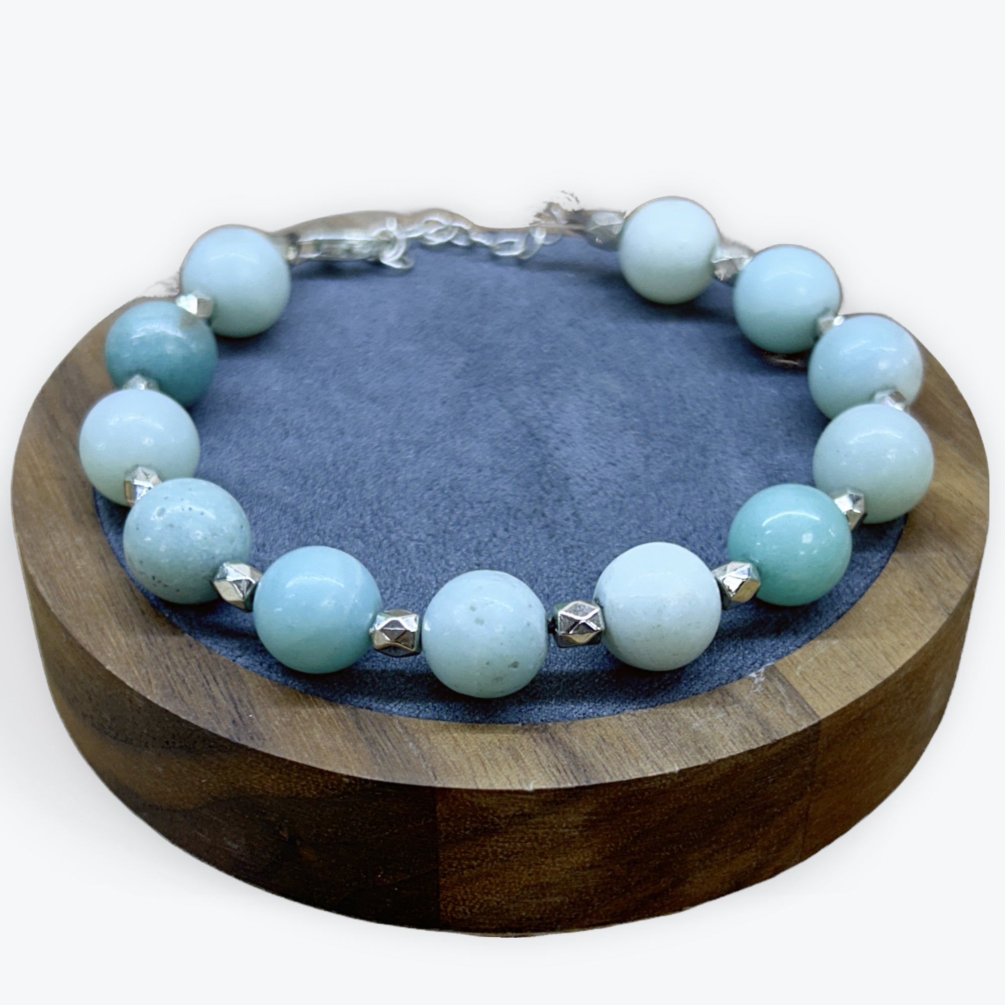 Bracelet Amazonite 10mm Avec Apprêt
