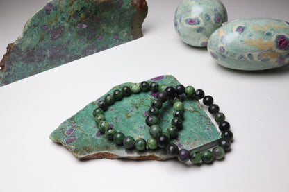 Bracelet Rubis sur Zoïsite