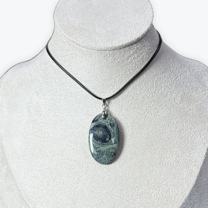 Pendentif Jaspe Kambaba | Beliere Acier Inoxydable