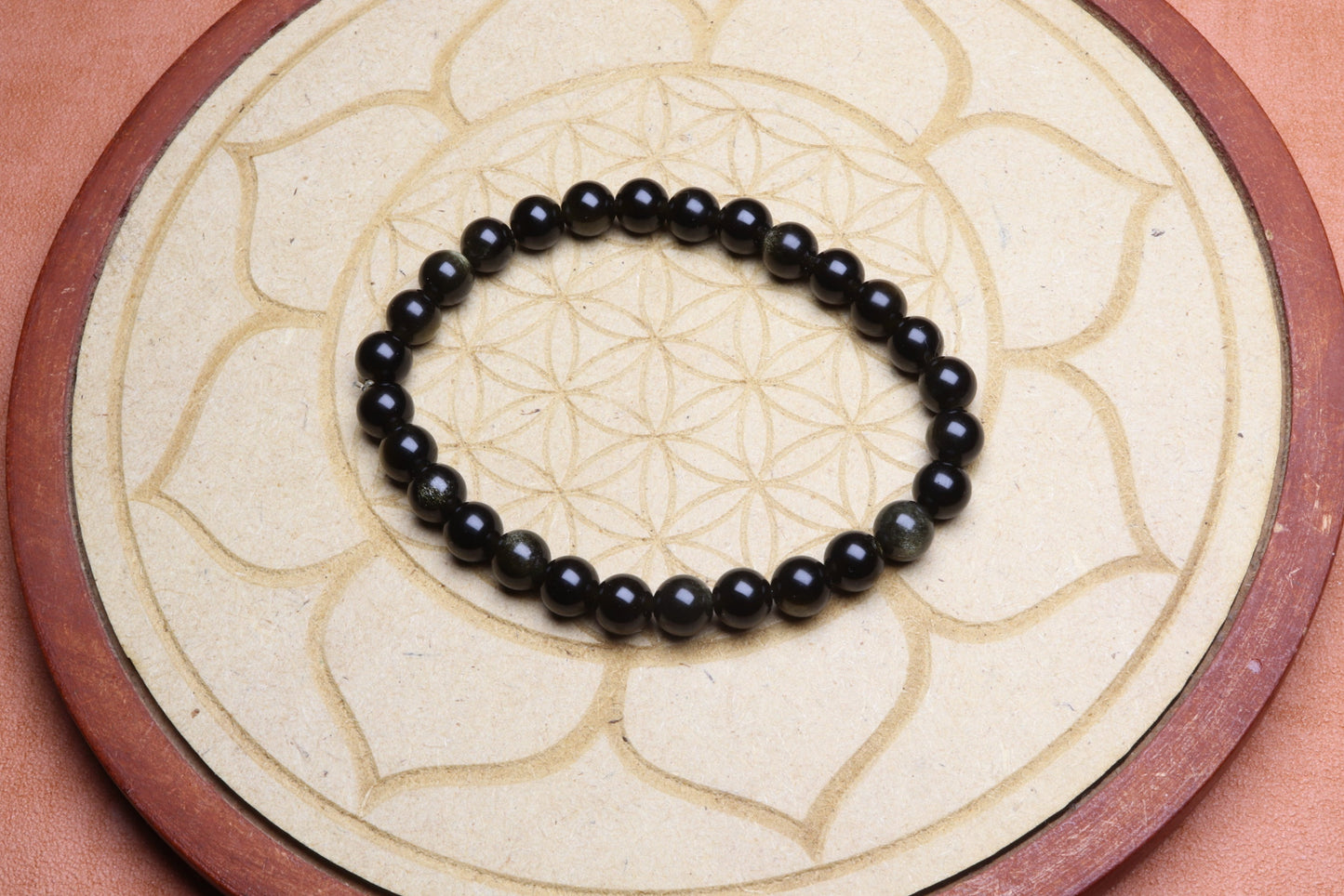 Bracelet en Obsidienne Dorée - Protection et Clarté 6mm