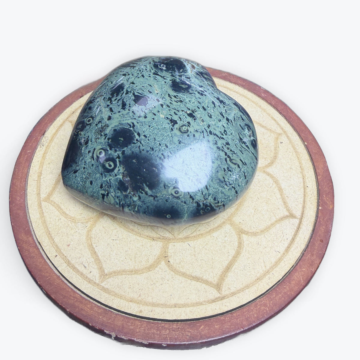 Coeur XL en Jaspe Kambaba de Madagascar | 470gr - 8,5x8,5 cm