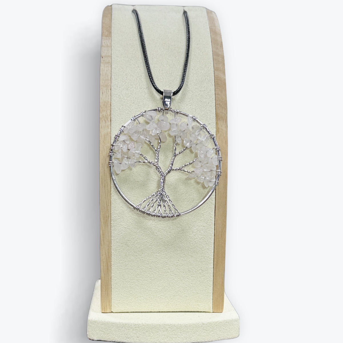Pendentif Quartz Rose Arbre De Vie – photo 9