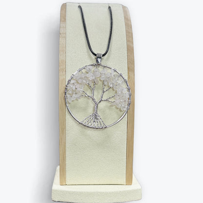 Pendentif Quartz Rose Arbre De Vie – photo 9
