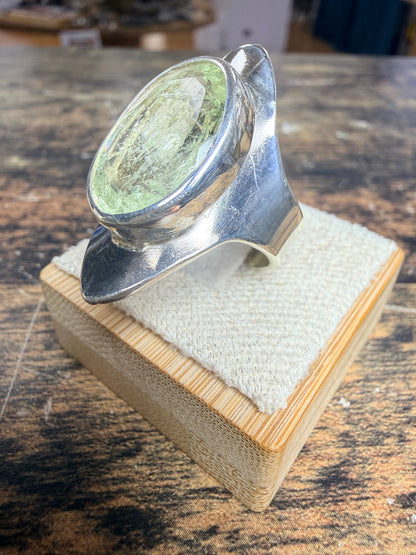 Bague aigue-marine ovale