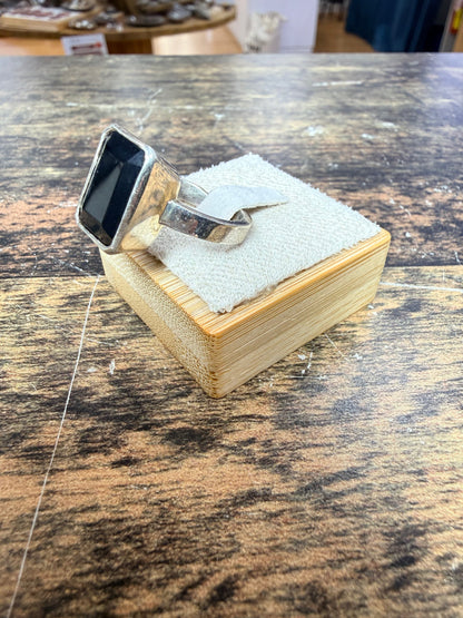 Bague Onyx rectangulaire -taille ajustable