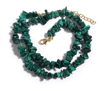 Collier Baroque Chips Pierres Naturelles — 43 cm