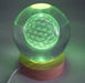 Veilleuse USB Verre Fleur de Vie Multicolore 9cm