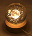 Veilleuse USB Verre Saturne 9cm