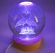 Veilleuse USB Verre Cygnes Multicolore 9cm