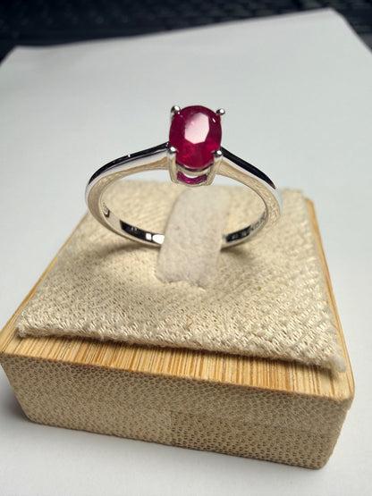 Bague en Rubis Naturel – Argent 925 – provenance Birmanie